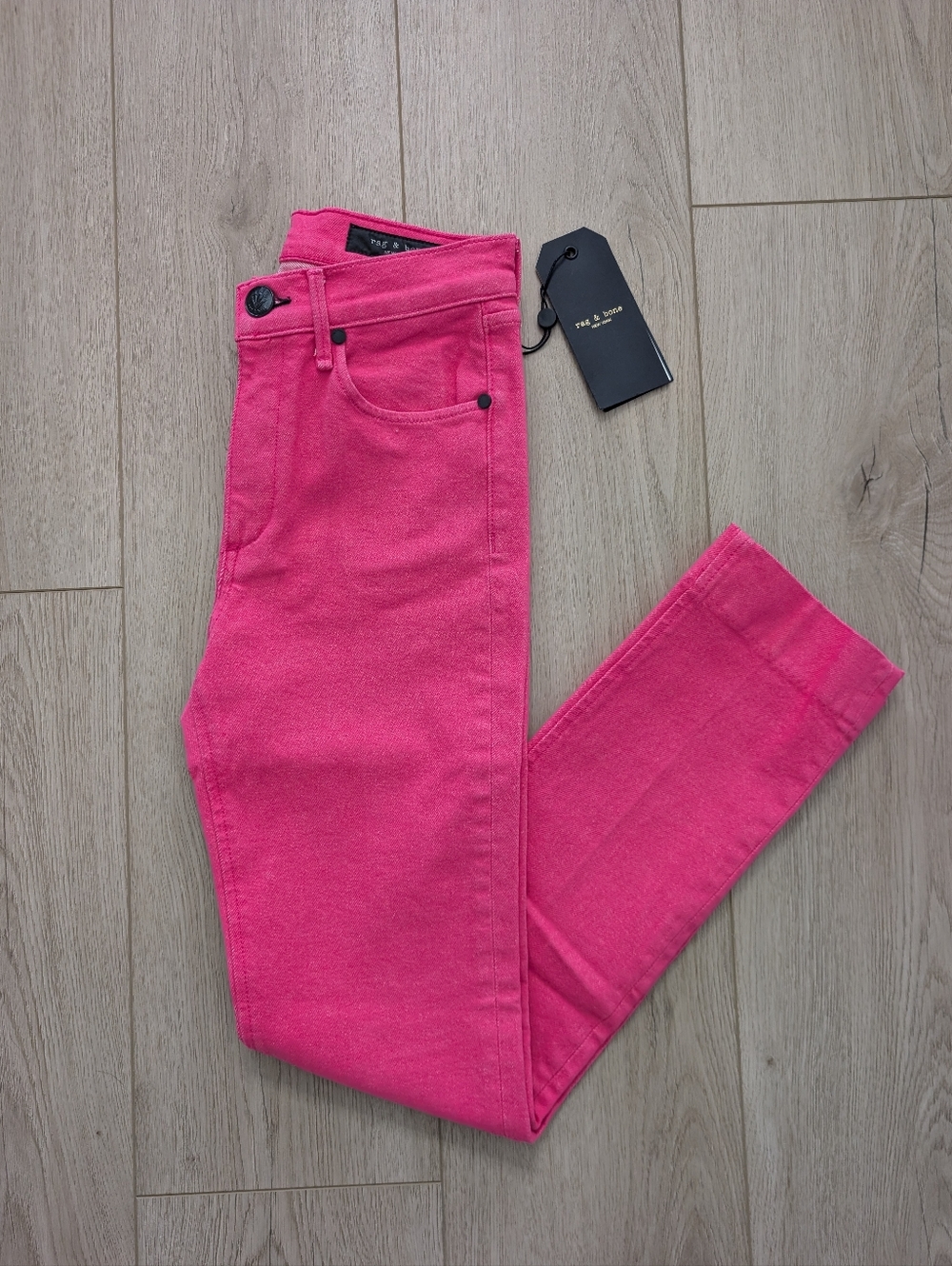 NWT Rag & Bone high-waist ankle cigarette leg jeans Pink